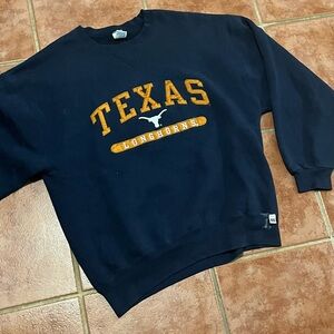 Russell Athletic Navy and burnt orange university of Texas Crewneck Sweater